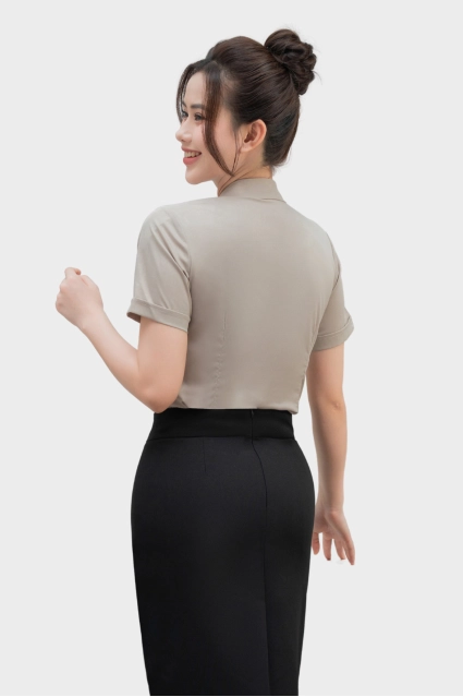 Áo sơ mi nữ công sở ngắn tay Thái Hòa sợi tre cao cấp nhiều màu ASW0301-R11