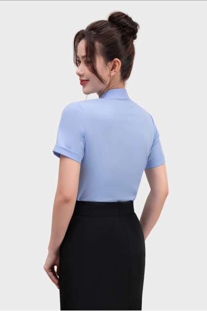 Áo sơ mi nữ dài tay nhiều màu vải kẻ chìm sợi tre cao cấp Thái Hòa ASW0101-R12