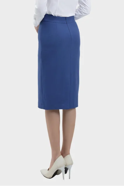 Chân Váy Nữ Dáng Bút Chì Màu Xanh Đá Chất Liệu Cao Cấp Thái Hòa 25CVW-263