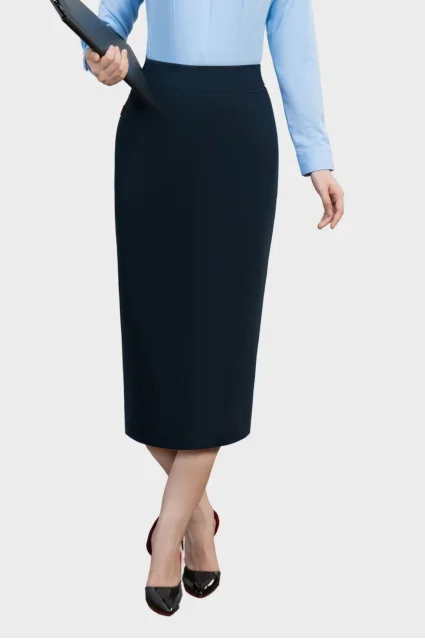 Chân váy nữ dáng dài 25CVW-289 chất liệu modal dáng bút chì vải trơn kiểu dáng công sở Thái Hòa