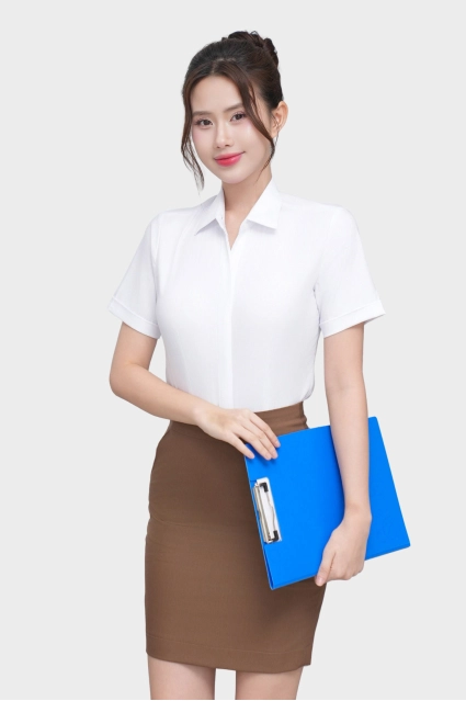Chân váy nữ bút chì 280 (dáng ngắn) chất liệu cotton tự nhiên các màu 2 lớp Thái Hòa