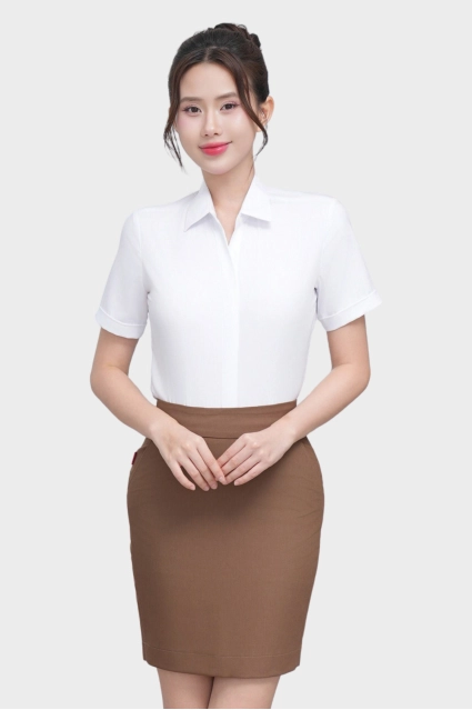 Chân váy nữ bút chì 280 (dáng ngắn) chất liệu cotton tự nhiên các màu 2 lớp Thái Hòa