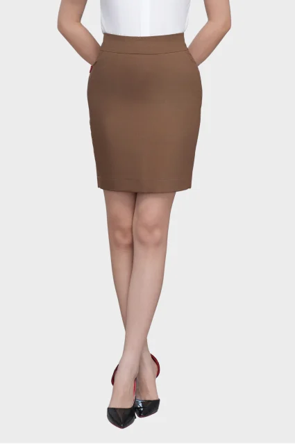 Chân váy nữ bút chì 25CVW-280 (dáng ngắn) chất liệu cotton tự nhiên các màu 2 lớp Thái Hòa