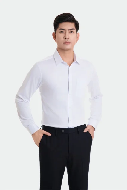 Áo sơ mi nam dài tay công sở form đẹp Thái Hòa 23ASM-995