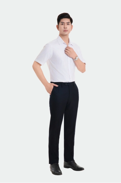 Áo sơ mi nam ngắn tay trung niên kẻ nhuyễn Thái Hoà 23ASM-991