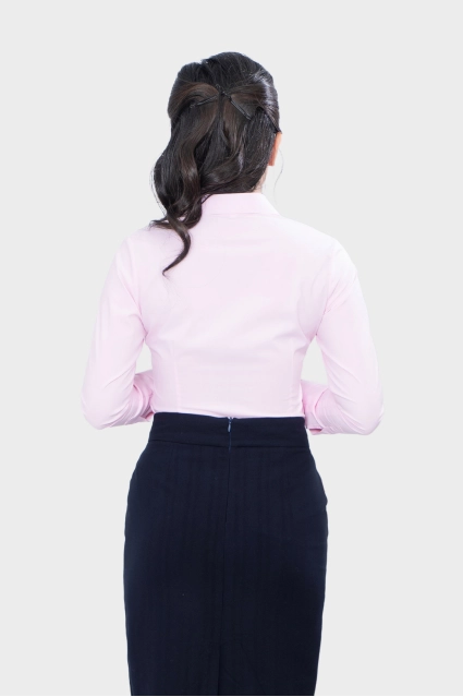 Áo sơ mi nữ nẹp khuy Cotton phối Linen cao cấp Thái Hòa thiết kế công sở thanh lịch 23ASW-224