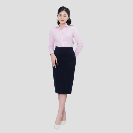 Áo sơ mi nữ các màu nẹp khuy Cotton phối Linen cao cấp Thái Hòa 23ASW-224