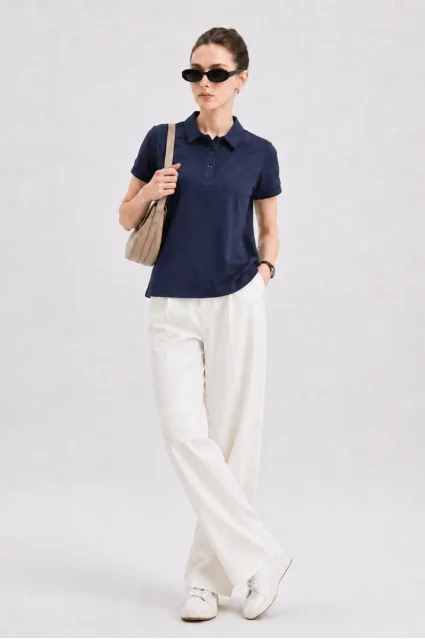 (BST POLO) Áo Polo Nữ Ngắn Tay Thái Hoà 296, Vải Trơn Sợi Tre, Kiểu Dáng Basic, Tôn Dáng Cổ, Mềm Mại