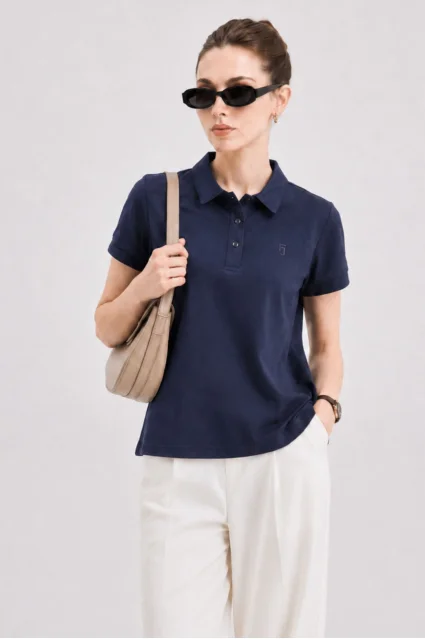 (BST POLO) Áo Polo Nữ Ngắn Tay Thái Hoà 296, Vải Trơn Sợi Tre, Kiểu Dáng Basic, Tôn Dáng Cổ, Mềm Mại