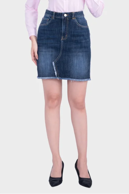 Chân Váy Jean Công Sở Dáng Ngắn 23CJW-101