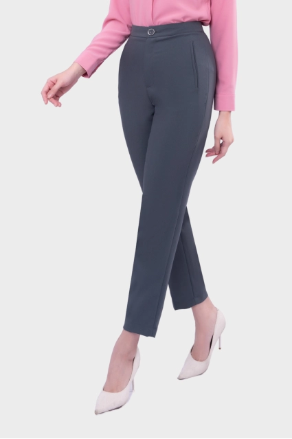 Quần âu nữ dáng dài baggy cạp cao sợi gỗ sồi phong cách công sở form regular QAW1816-R15